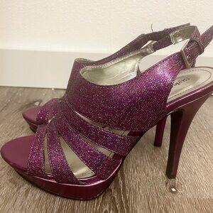 Style & Co. Glittery Purple Heels